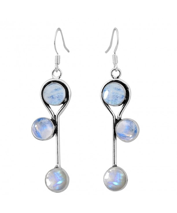 Moonstone Silver Earrings Sterling Jewelry