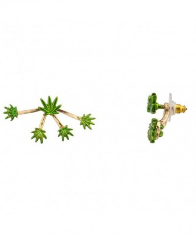 Lux Accessories Marijuana Suspension Earrings