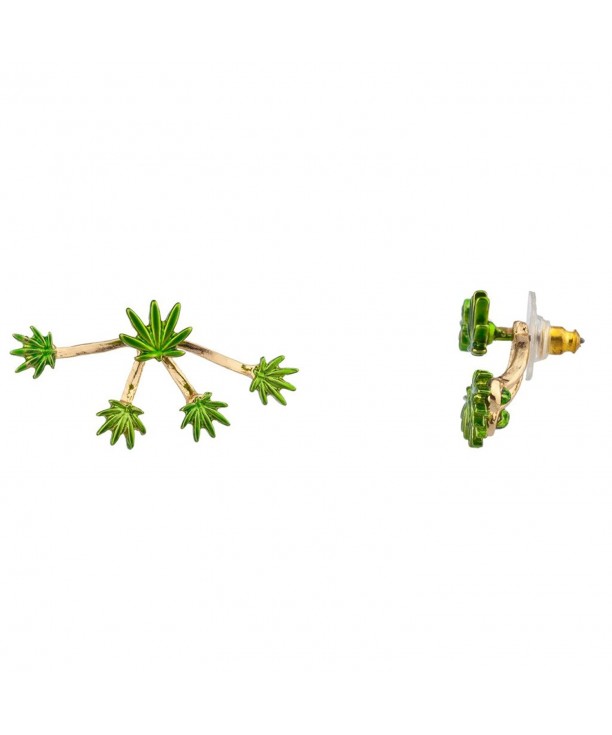 Lux Accessories Marijuana Suspension Earrings