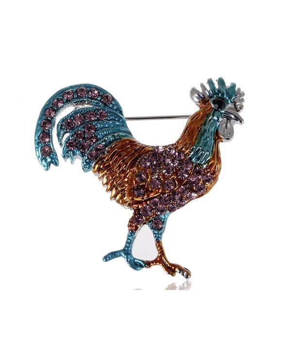 Alilang Colorful Crystal Rhinestone Rooster