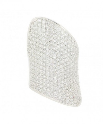Sterling Silver Curve Pave Dome