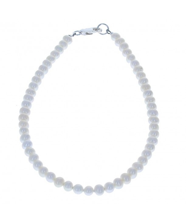 Womens Genuine Fresh Water Cultured Pearls & Sterling Silver Beaded ...