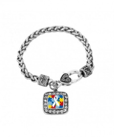 Awareness Classic Silver Crystal Bracelet