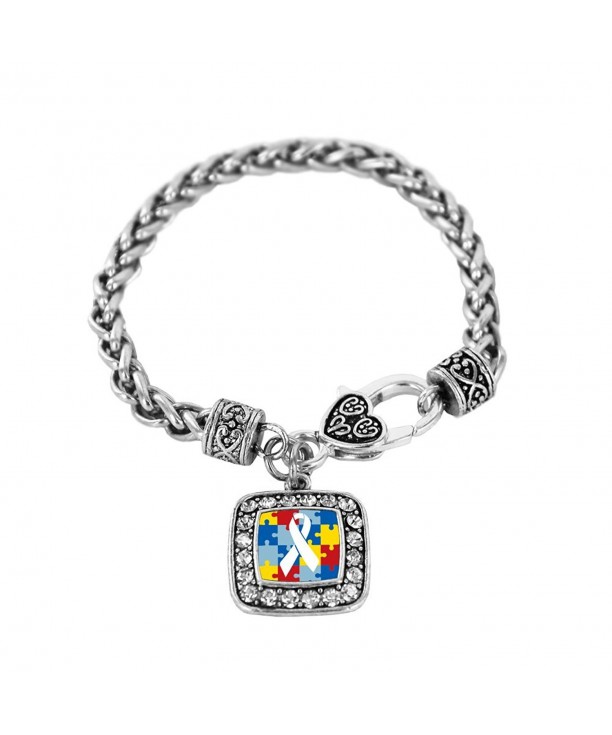 Awareness Classic Silver Crystal Bracelet