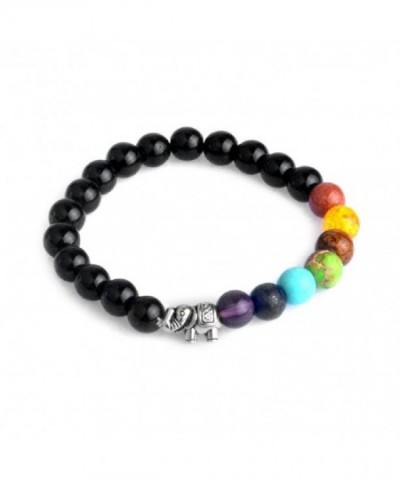 Letter Chakras Elephant Bracelet Balancing