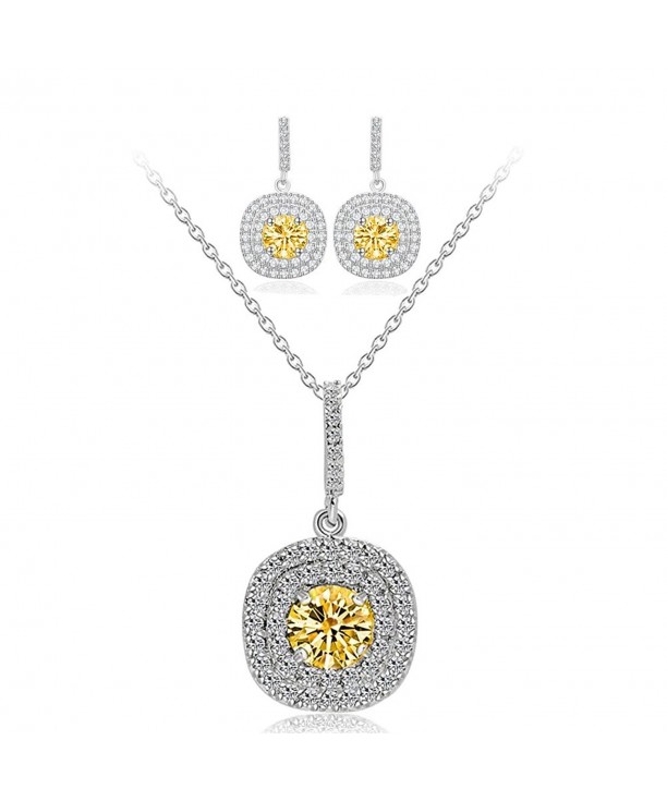 Bridal Rhinestone Necklace Earrings Jewelry