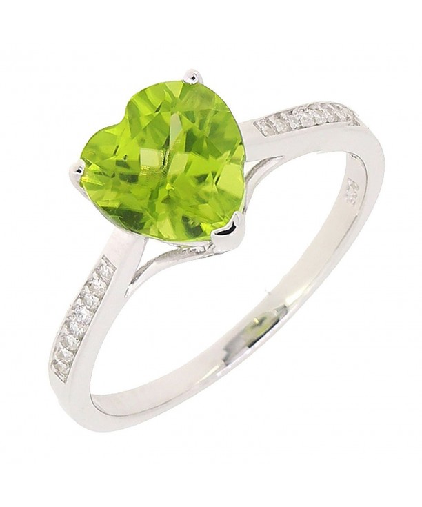 Sterling Silver Genuine Peridot CT T W