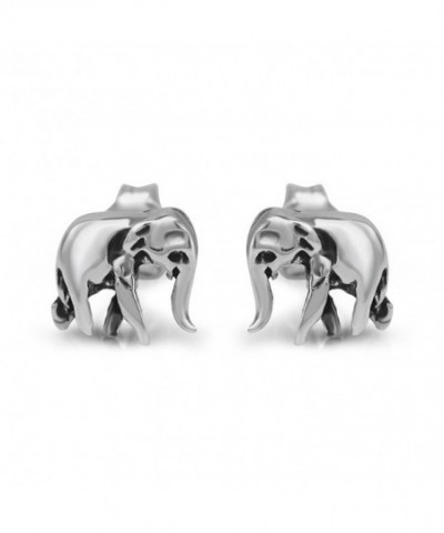 Sterling Silver Tiny Elephant Earrings