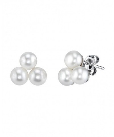 Triple Freshwater Cultured Pearl Earrings