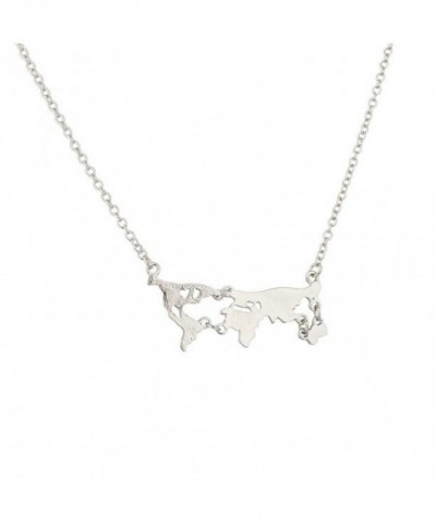 Lux Accessories Silvertone Globe Necklace