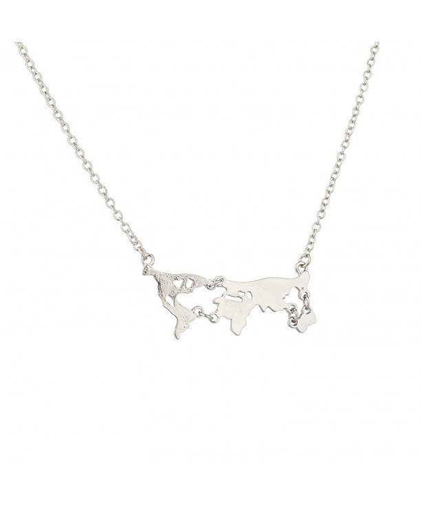 Lux Accessories Silvertone Globe Necklace