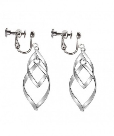 Earrings Hollow Dangle Piercing Silver