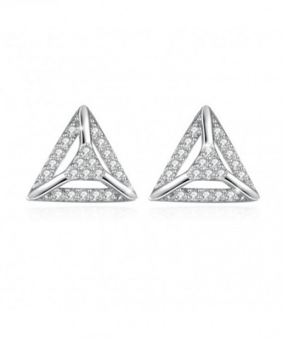 Jasellia Sterling Zirconia Triangle Earrings