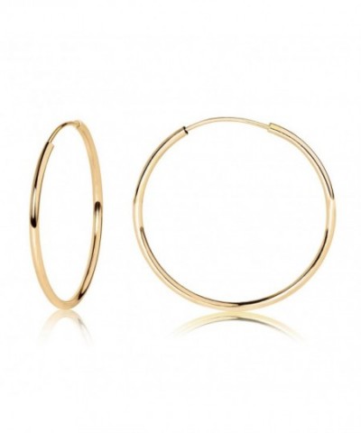 Yellow Gold Endless Hoop Earrings