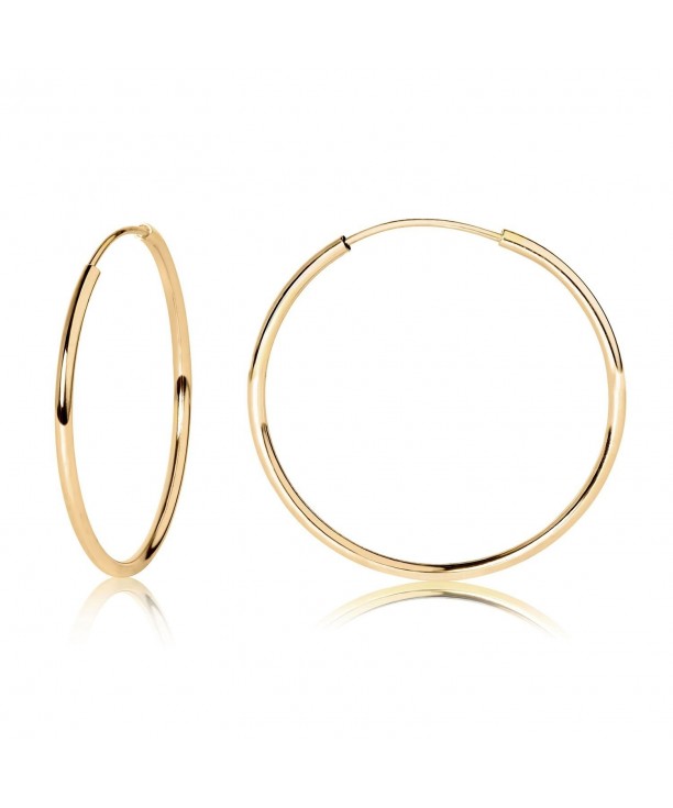 Yellow Gold Endless Hoop Earrings