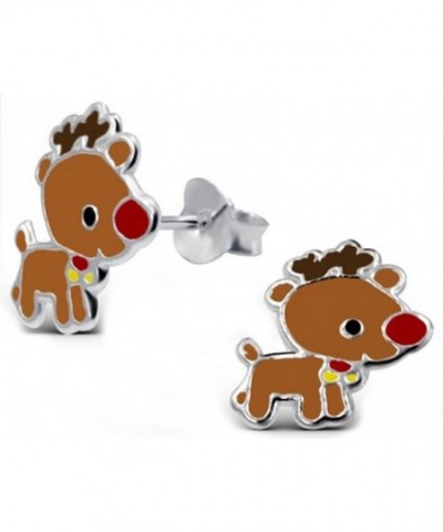 REINDEER Sterling Silver Childrens Earrings