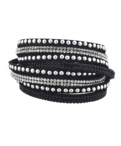 Lux Accessories Studded Crystal Bracelet