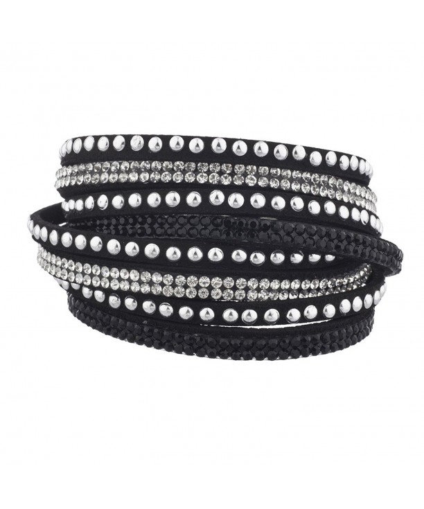 Lux Accessories Studded Crystal Bracelet