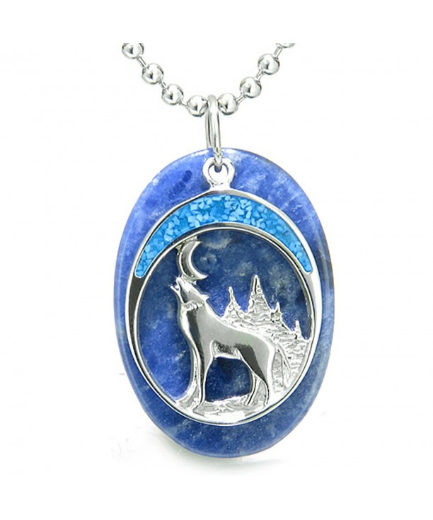 Howling Amulet Sodalite Pendant Necklace