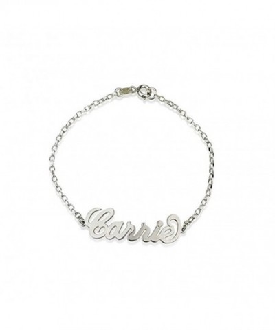 Personalized Sterling Silver Anklet Bracelet