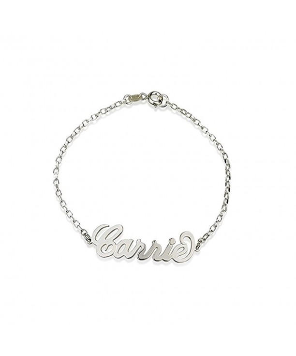 Personalized Sterling Silver Anklet Bracelet