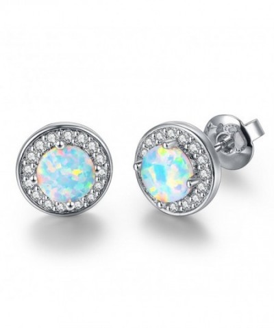 Dwearbeauty Plated Zirconia Earrings Round Shape