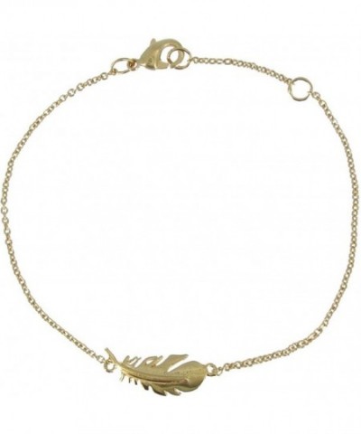 Poulettes Jewels Plated Bracelet Feather