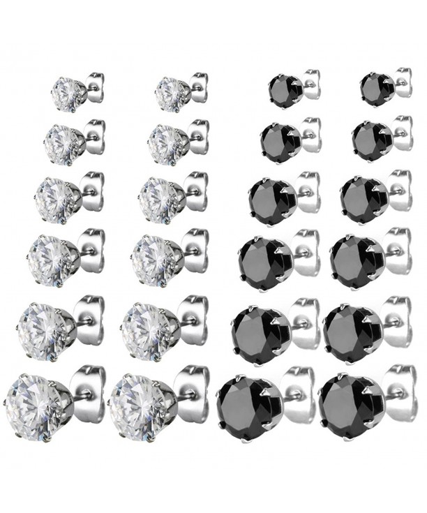 Aprilsky Assorted Stainless Zirconia Earrings