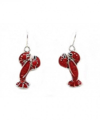 Beautiful Silvertone Lobster Style Earrings