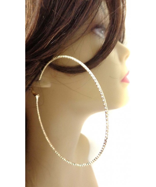 Large Hoop Earrings Textured Hoops