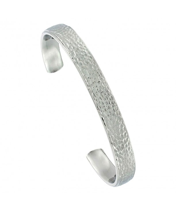 Stainless Bracelet Hammered Polish Comfort fit