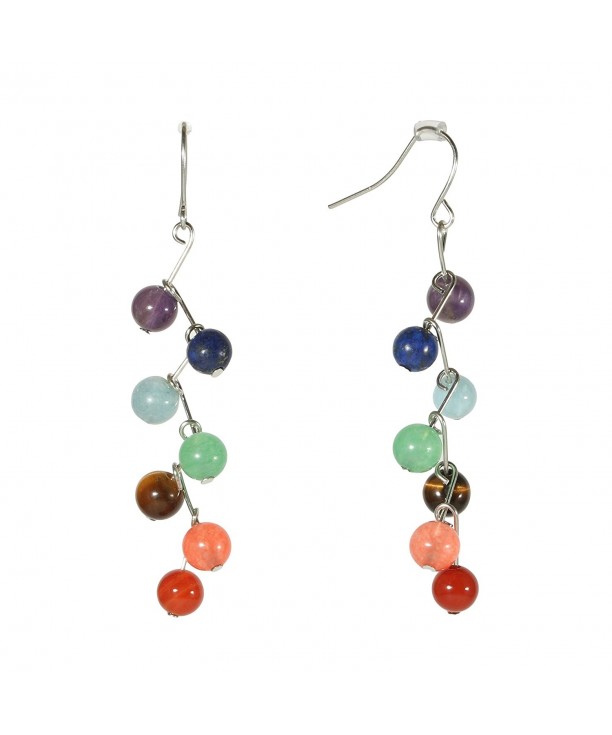 Fashion Multicolored Silvertone Earrings Oriental