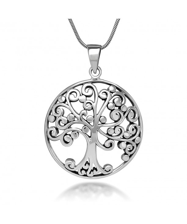 Sterling Filigree Ancient Pendant Necklace