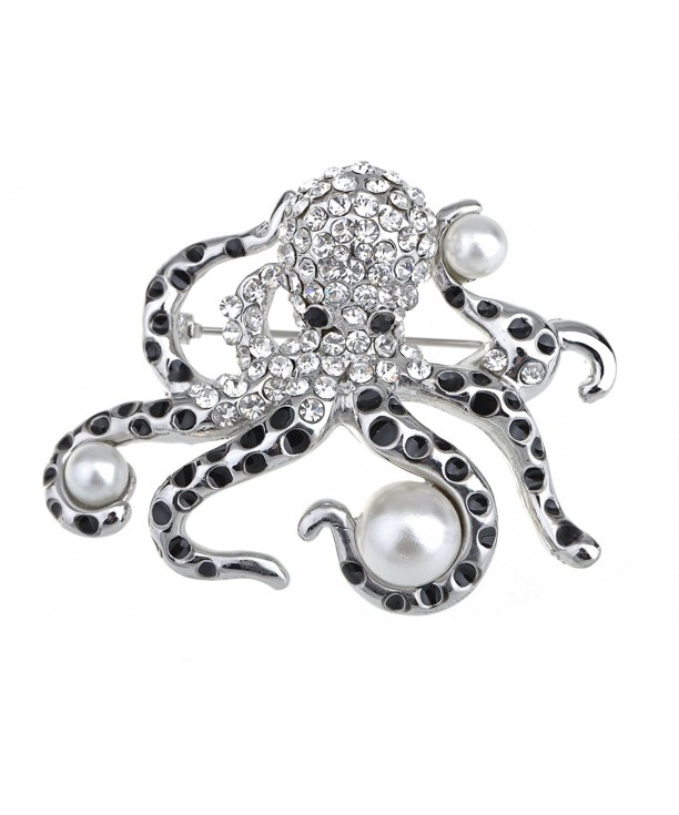 Alilang Crystal Colored Rhinestones Octopus