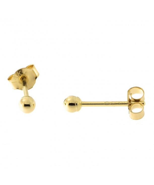 Yellow Gold Ball Stud Earrings