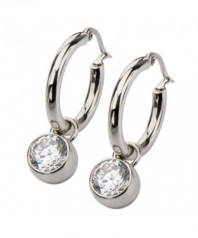Womens Stainless Polish Finished Earrings