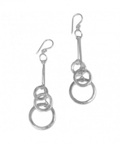 NOVICA Sterling Silver Earrings Circles