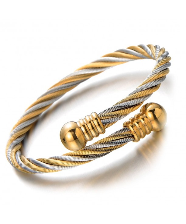 Elastic Adjustable Twisted Bracelet Two tone