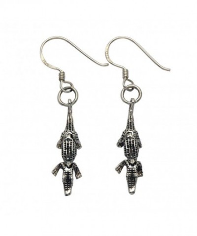 Sterling Silver Movable Alligator Earrings