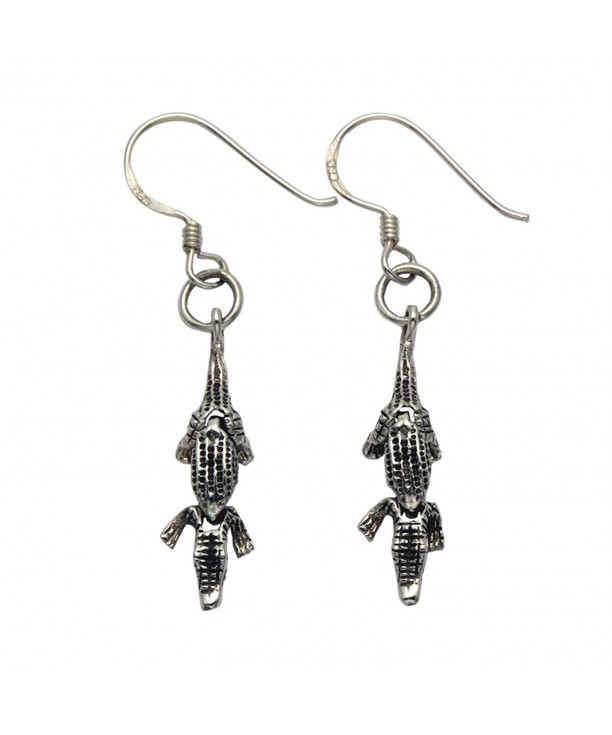 Sterling Silver Movable Alligator Earrings