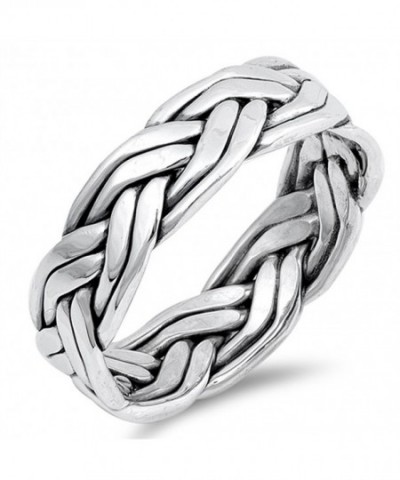Celtic Weave Wedding Sterling Silver